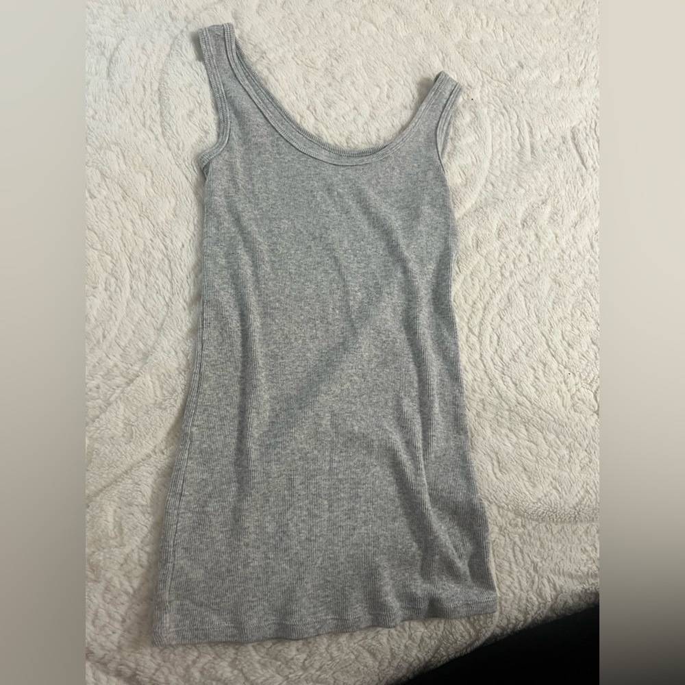 Time and true light grey tank
